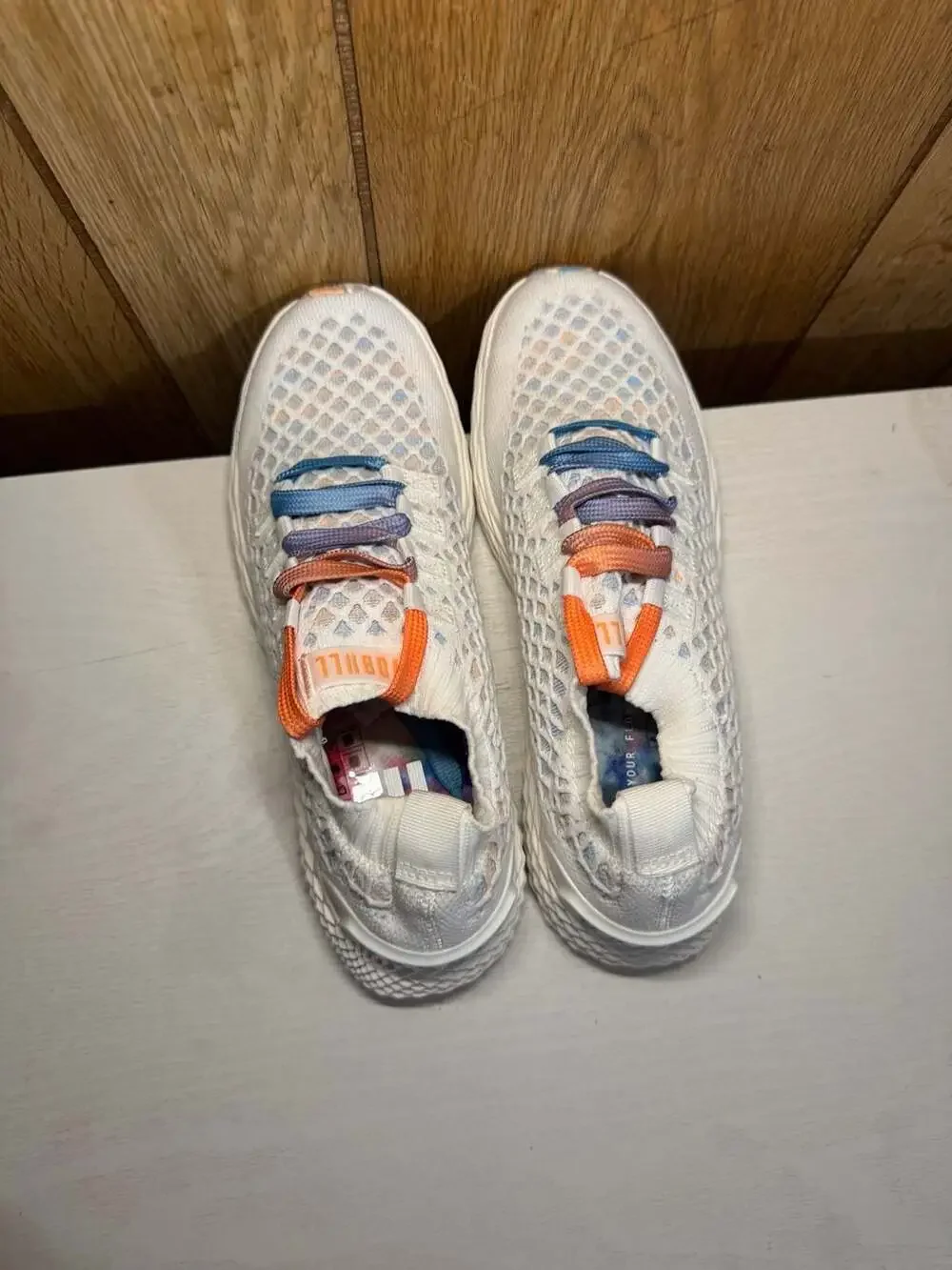 NOBULL Women's White Peach Allday Knit Running Cross-Training Shoes Size 7.5